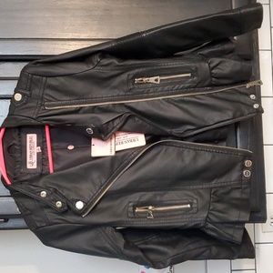 Black Urban Republic girls size 14 faux leather jacket